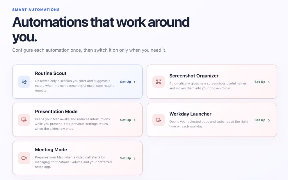 The real Smart Automations overview in Tapquence
